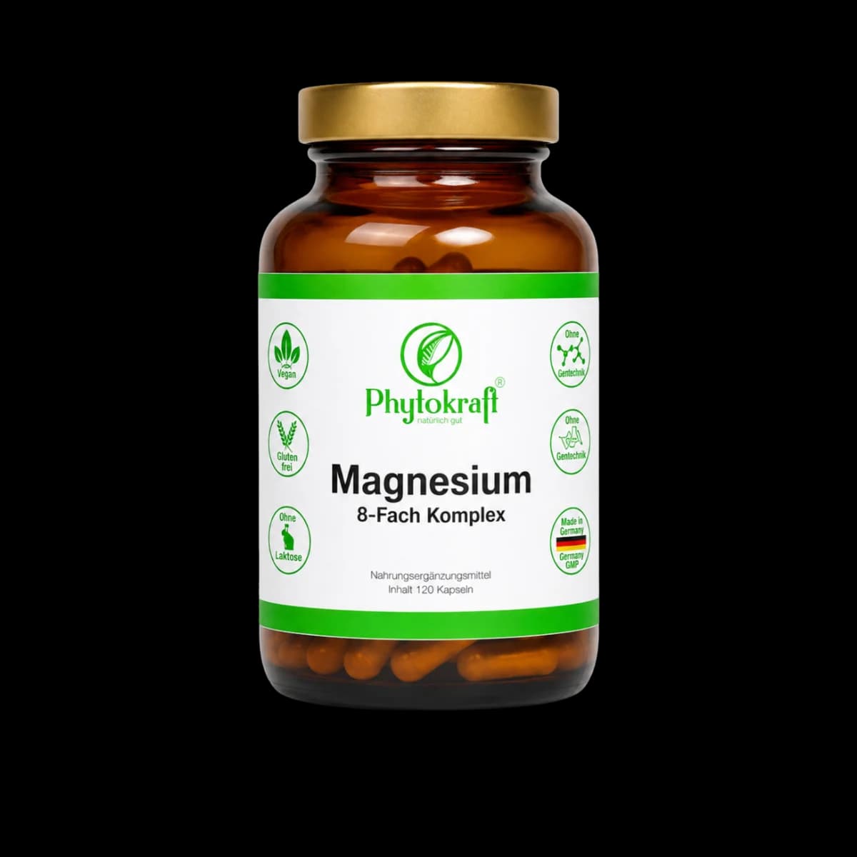 Phytokraft Magnesium 8-fach Komplex – 120 Kapseln